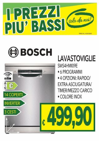 LAVASTOVIGLIE BOSCH SMS4HMI09E